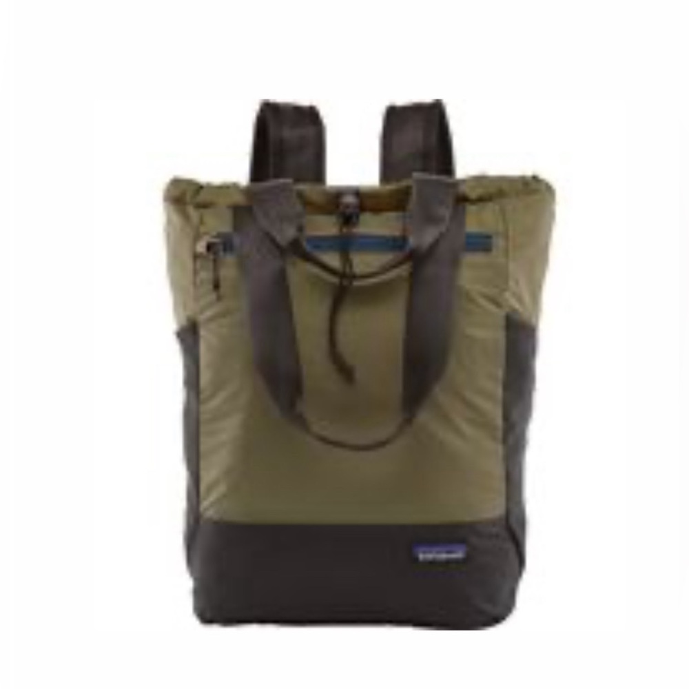 Patagonia Ultralight Black Hole 27L Tote Pack in Olive and dark grey/black
